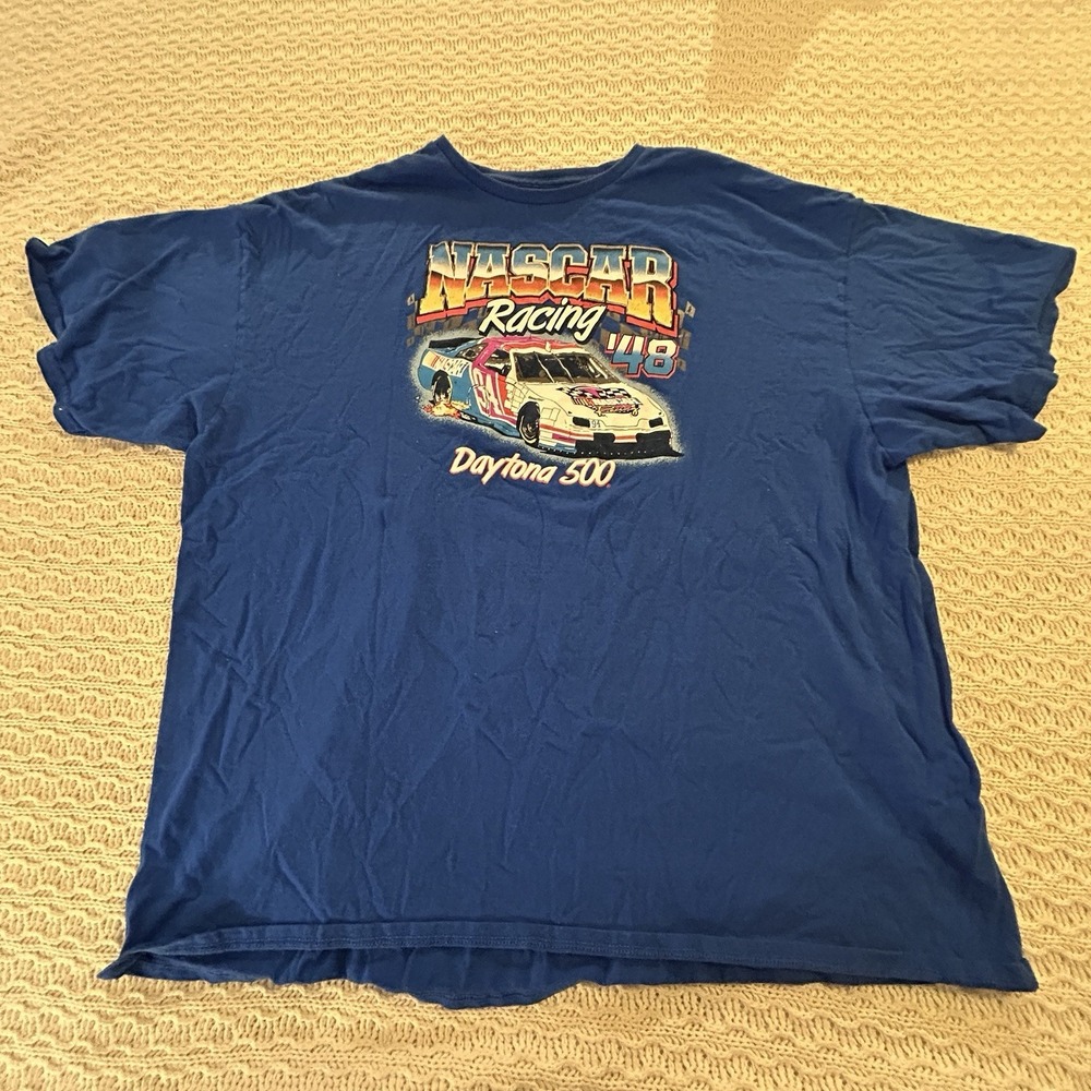 NASCAR Daytona 500 Racing '48 T-shirt Adult Size 3xl Royal Blue Graphic